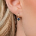 thumbnail image 3 of Gem Stone King 14K Yellow Gold Blue Mystic Topaz Earrings for Women | 1.00 Cttw | Gemstone November Birthstone | Round 5MM, 3 of 6