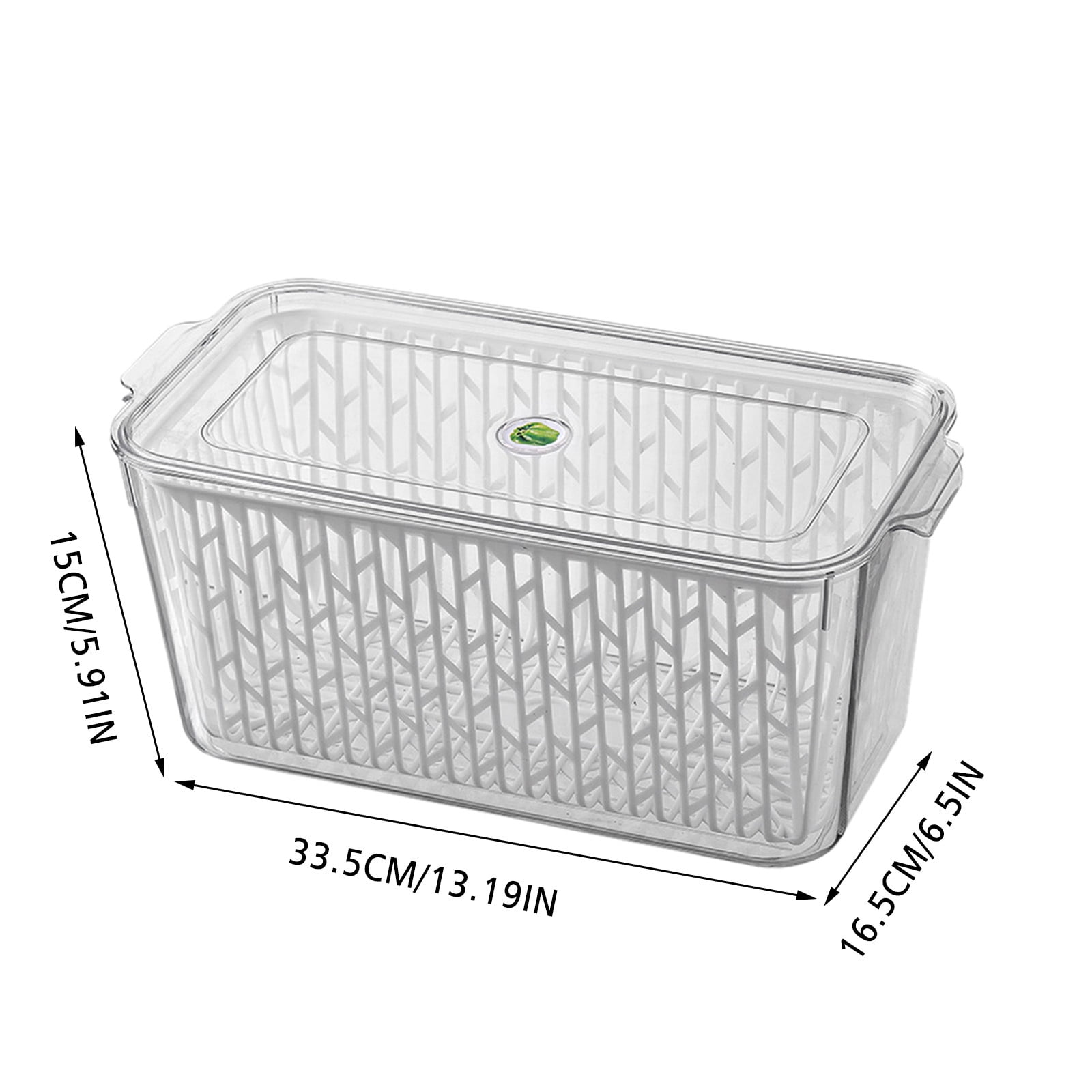 Egooesam Food Storage Containers,Crisper,Refrigerator Storage Box Vegetable and Fruit Draining Fresh Keeping Box Food Grade Sealed Storage Box Egg Storage Finishing Box