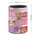 thumbnail image 2 of Juego de Pizza-theme Cylinder Pen Holder Pencil Organizer with Flannel Lining PVC Leather Material Cardboard Base for study work 10*8CM, 2 of 6