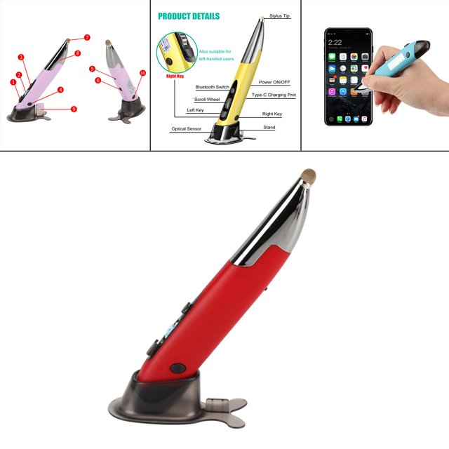 4G escritura a mano ratón inalámbrico oficina bolsillo rojo perfke bolígrafo óptico para ratones