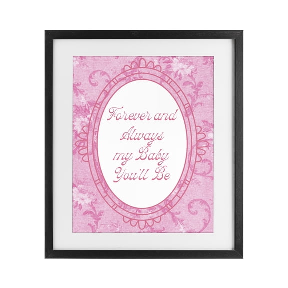 Stupell Industries Cottage Forever & Always My Baby Black Framed Print Under Glass, 13 x 16, by Lil' Rue
