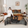 thumbnail image 4 of Castle Fairy Animal Bear Bedding Comforter Set 2pcs for Female Men Women,Jungle Wildlife Twin Comforter Sets Microfiber,Moutain Woodland Breathable Bedding Set,Super Cozy Room Decor,Reversible, 4 of 8