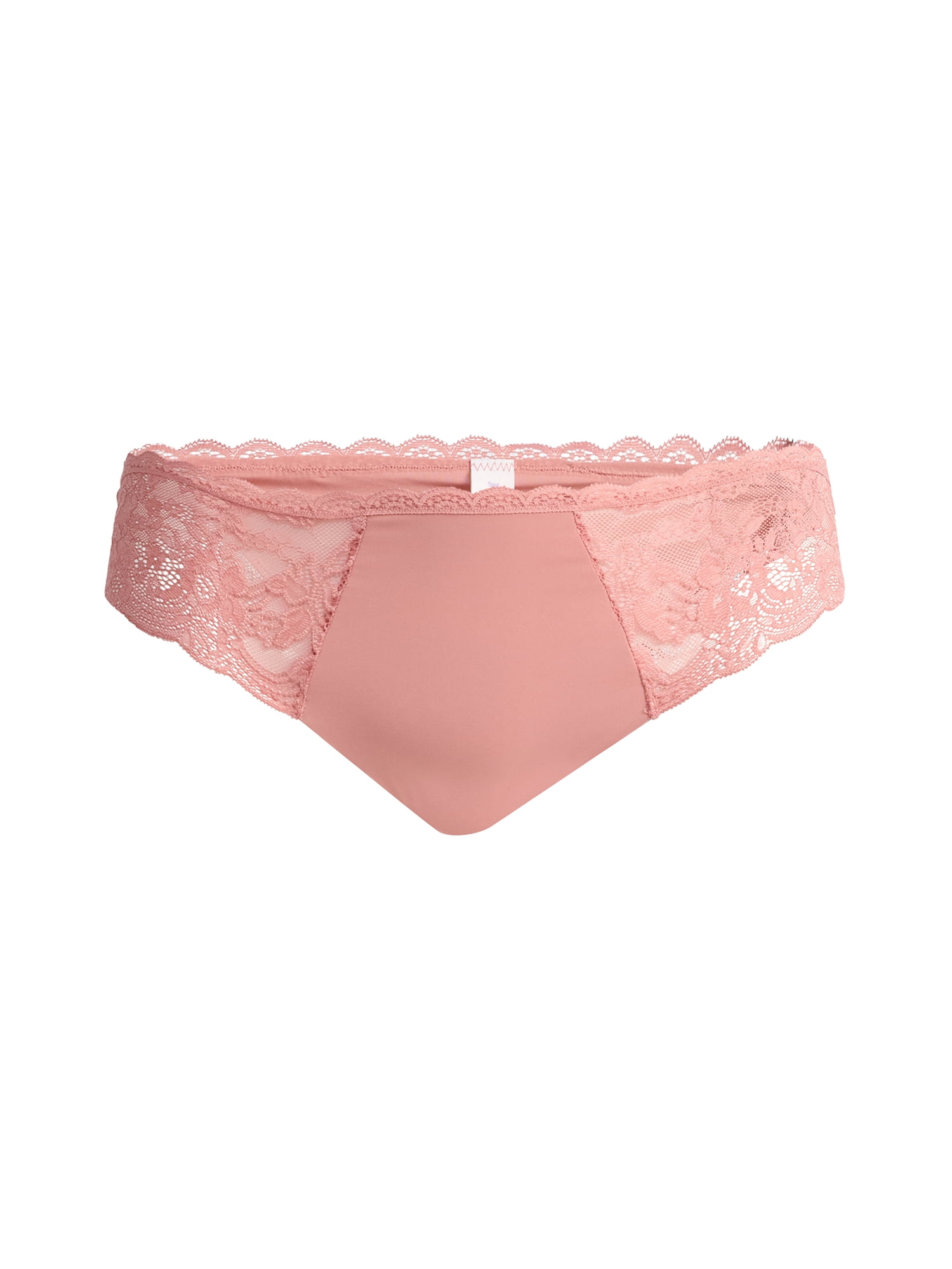 Joyspun Women's Microfiber and Lace Hipster Panties, 3-Pack, Sizes XS-3XL