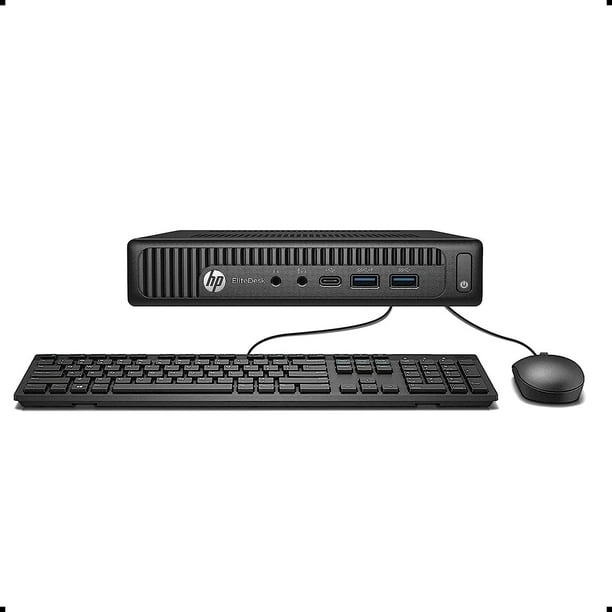 HP EliteDesk 800 G2 Mini PC de computadora sobremesa para Empresas Intel Quad-Core i5-6500T hasta 3,1 G, 16 GB DDR4, 512 GB SSD, VGA, Puerto DP, Windows 10 Pro inglés/español (renovado)