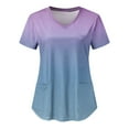 thumbnail image 1 of CNKOO Blouse Médicale pour Femmes, Manches Courtes, Col en V, Uniforme de Travail avec Poche, 1 of 3