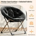thumbnail image 3 of CazToi Large  Size Saucer Chair Foldable Non-Slip Seat for Bedroom and Dorm, 3 of 7