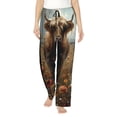 thumbnail image 1 of Balery Grassland Sunflower Cow Pantalones de pijama para mujer, pijamas ultraligeros, pantalones de estar por casa-Large, 1 of 6