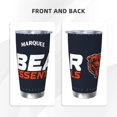 thumbnail image 3 of Taza térmica duradera de acero inoxidable 304 con temática del equipo de fútbol de los Bears con tapa y pajita Taza térmica de acero inoxidable de 20 oz Taza para automóvil Adecuada para bebidas, 3 of 8