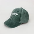 thumbnail image 2 of Weikingp Baseball Cap, Dinosaur Boy Duck Tongue Cap Korean Version Of Spring And Summer Sun Shading Retro Baseball Cap, Womens Baseball Caps, Sun Hats for Women Green, 2 of 4