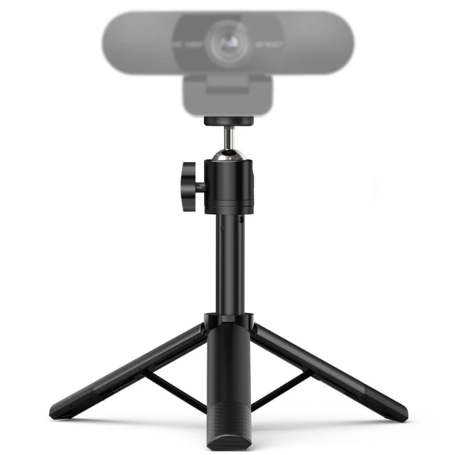 Trípode EMEET Negro Altura Ajustable con Cabezal Giratorio 360° para Cámara Web y Teléfonos