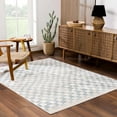 thumbnail image 3 of Hauteloom Benjy Hallway, Kitchen Runner Rug - Contemporary - Cream, Silver Blue - 2'7'' x 7'3'', 3 of 13