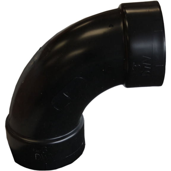 3 Inch ABS Long Sweep 90 Degree Elbow, ABS Construction