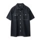 thumbnail image 1 of pstuiky camiseta de hombre, Camisa informal de manga corta con cuello en V y botones lisos para hombre camisas casuales para hombre xxl, 1 of 4