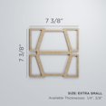 thumbnail image 3 of Ekena Millwork 7 3/8"W x 7 3/8"H x 1/4"T Extra Small Greeley Decorative Fretwork Wood Wall Panels, Red Oak, 3 of 18