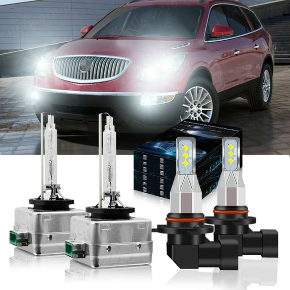 9145 D3S Xenon bulbs for 2011-17 Buick Regal LED Headlights High Low Beam 4pc