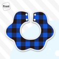 thumbnail image 3 of Bingfone Buffalo Plaid Blue Black Soft Bibs For Baby Boy Girl 360 Rotate Petal Absorbent Bibs Washable For Drooling Teething, 3 of 9