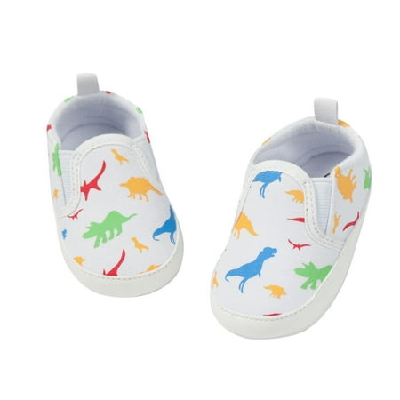 Tao Tao Infant Baby Girls Boys Canvas Shoes Soft Sole Toddler Slip On Newborn Crib Moccasins Casual Sneaker Austin Boy s Flat Lazy Loafers First Walkers Skate Shoe White 6-12 Months