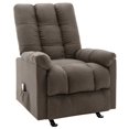 thumbnail image 1 of vidaXL Fauteuil Inclinable de Massage en Tissu Brun, 1 of 5