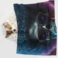 thumbnail image 6 of Naloa Punk Style Blue Haired Skull Dog Blanket, 3 Sizes Cat Blanket for Indoor Cats Large Medium Small Dog Gifts-Small, 6 of 8