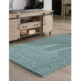 thumbnail image 4 of Unique Loom 3136684 3 ft. 3 in. x 5 ft. 3 in. Solid Shag Rectangular Rug, Slate Blue, 4 of 5