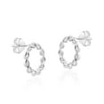 thumbnail image 2 of Celtic Knot Circle Crown Infinity Sterling Silver Stud Earrings, 2 of 5