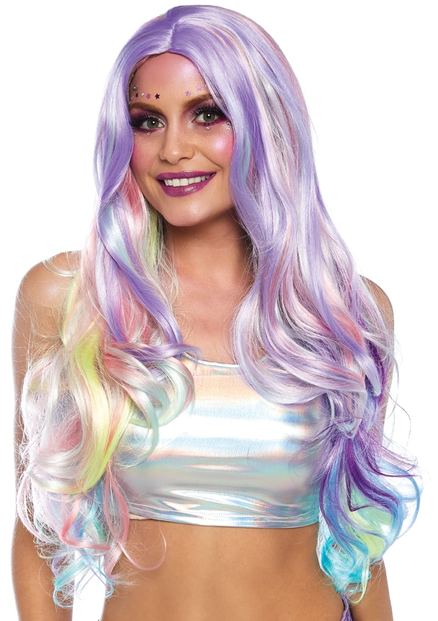 multicolor pastel wig