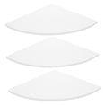 thumbnail image 4 of HEMOTON  3 Pcs Storage Shelves White Corner Shelf Wall Mount Living Room, 4 of 8