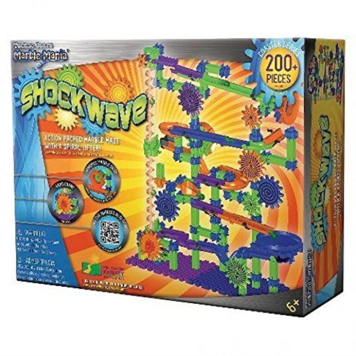 Piece Techno Gears MARBLE MANIA Shockwave in BOX Toy Interlocking Building Details about   200 