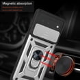 thumbnail image 2 of Dteck Case for Google Pixel 6 2021 Case with Camera Cover Kickstand, Slide Lens Cover Rotate Ring Stand Impact-Resistant Protective Cover, Silver, 2 of 8
