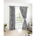 thumbnail image 5 of Gray Sage Leaves Blackout Curtains for Bedroom Living Room, Boho Floral Leaf 84 In Long Thermal Insulated Room Darkening Drapes Grommet Window Treatments, 52 x 84 In, 5 of 9
