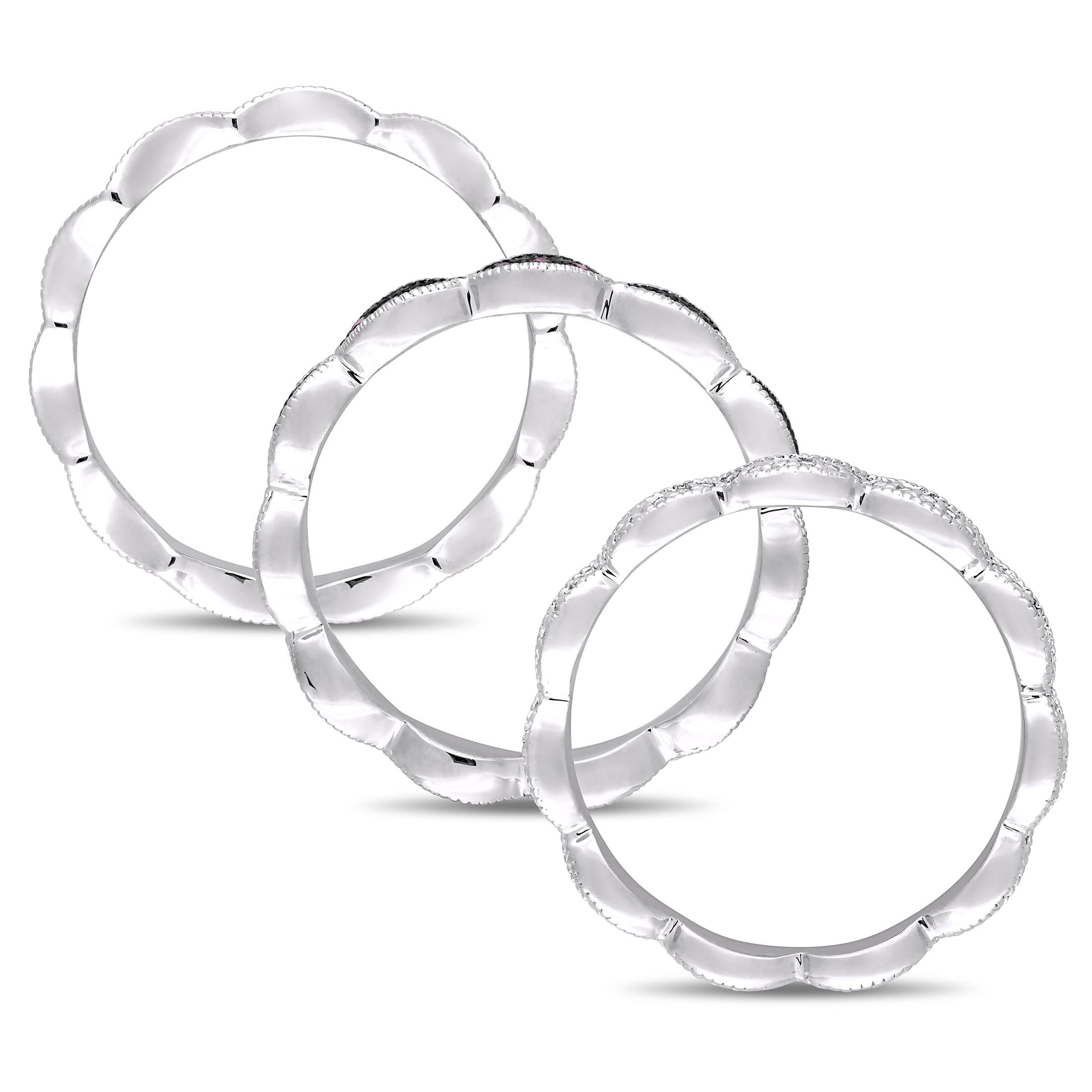 Everly Women's Created Sapphire and Created Ruby Sterling Silver Ring