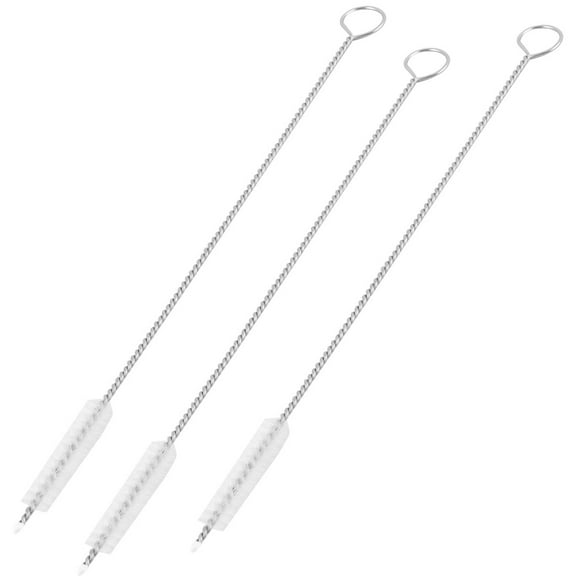 Nylon Head Milk Bottle Cup Straw Glass Tube Cleaner Cleaning Tool Brushes 3pcs