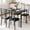 Black, variant on Dining Table Set for 4, Kitchen Table and Chairs for 4, 5 Piece Kitchen Dining Room Table Set,Space-Saving Wood Modern Rectangle Dinner Table Dinette Furniture for Breakfast Nook,Home Office