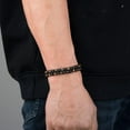 thumbnail image 4 of Men's Bracelet, Adjustable 8mm Men's Tiger Eye Black Matte Onyx Beads Bracelet for Boyfriend Husband Grandson, 4 of 6