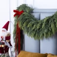thumbnail image 4 of Guvpev 9FT Christmas Cedar Garland, Green Artificial Greenery Garland Indoor/Outdoor Christmas Ornaments, Faux Winter Pine Garlands for Mantle, Table, TV Stand, Wall, Stair, Porch, Xmas Decorations, 4 of 8