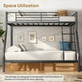 thumbnail image 3 of Alvantor Twin over Full Bunk Bed for Kids, Metal Bunk Bed with Storage Space, No Box Spring Needed, Black, 3 of 6