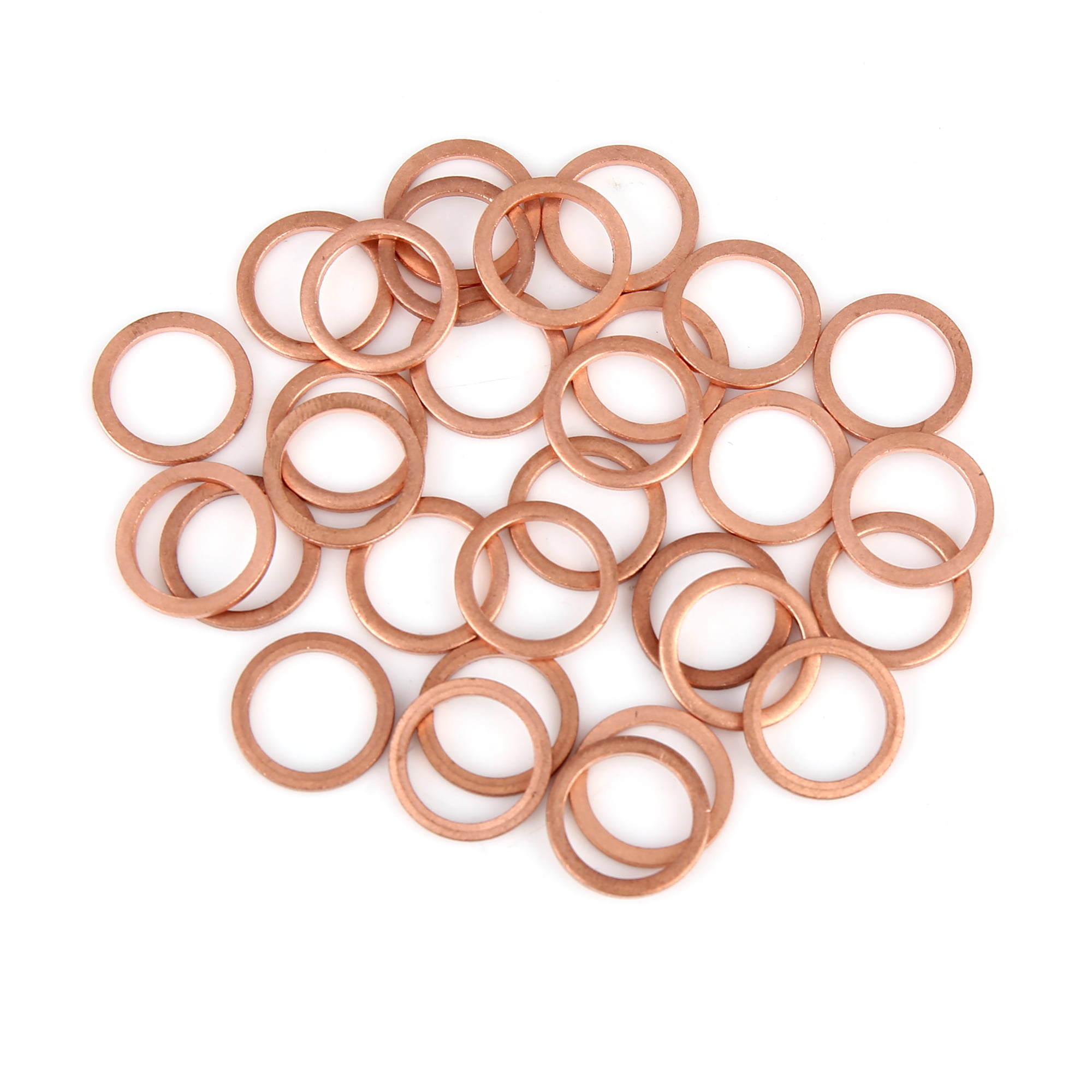 M16 Thick 1mm Metric Copper Flat Ring Oil Drain Plug Crush Washer Gaskets M12 