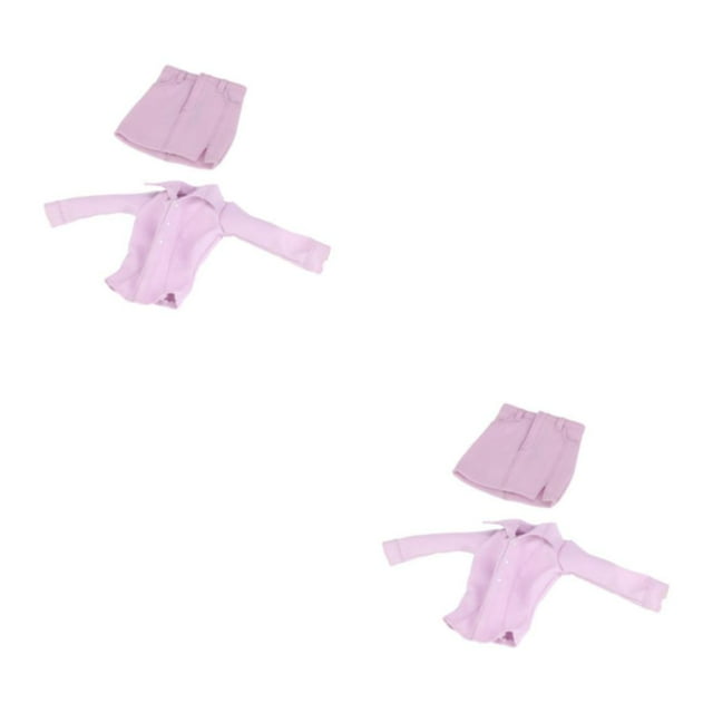 tamizeot Fashionable 1/6 Scale Female Soldier Clothes for 12 Soldiers Figures Action Normal Pink 10cm 2Set