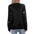 thumbnail image 4 of Yuyuzo Sweaters for Women Valentines Day Crewneck Long Sleeve Shirts Loose Casual Comfy Knit Pullover Tops, 4 of 4
