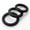 Black, variant on LeLuv Round Smooth Cock Ring | 32mm/37mm/42mm Blue (3 Pack)