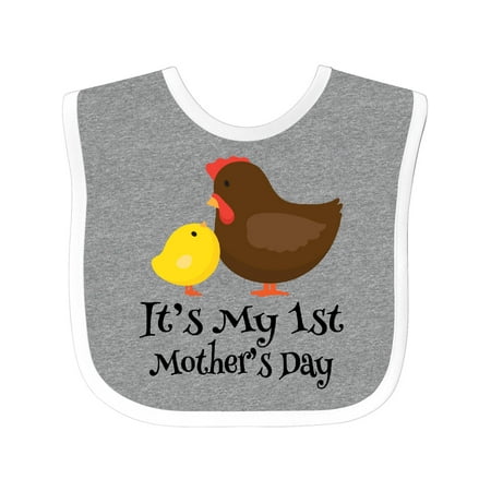 

Inktastic 1st Mothers Day Outfit Boy Girl Gift Baby Boy or Baby Girl Bib