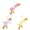 Pink & White & Yellow, variant on Plush Goose Keychain Goose Keychain Bag Charms Aniaml Key Ring Hanging Ornament Plush Stuffed Animal Car Key Holder for Girls Women