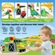 thumbnail image 2 of Set de tren TOY Life de madera con grúa, 60 unidades, para niños de 3 años, 2 of 9