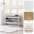 thumbnail image 3 of JOINICE Modern Shoe cabinet with Flip Door,1.2 inch seat cushion, for Entryway,Living Room,white, 3 of 8