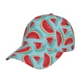thumbnail image 6 of Lsque Watermelon Baseball Cap Trucker Low Profile Hat Golf Dad Hat Adjustable Original Classic Unconstructed Plain Cap Men Women, 6 of 9