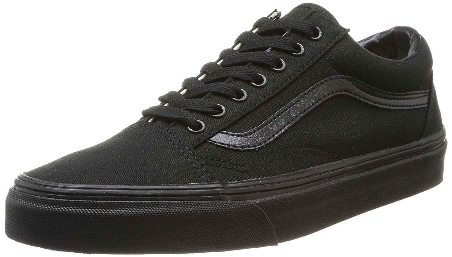 vans plain black shoes