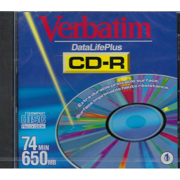 Verbatim CDR 650MB 74MIN Media 16x 1-Pack with Jewel Case Brand New