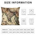 thumbnail image 5 of YANMS Throw Pillow Covers Vintage Map India and Southeast Asia Map India Old Vintage Thailand Antique Asia Indonesia for Couch Living Room, 5 of 5
