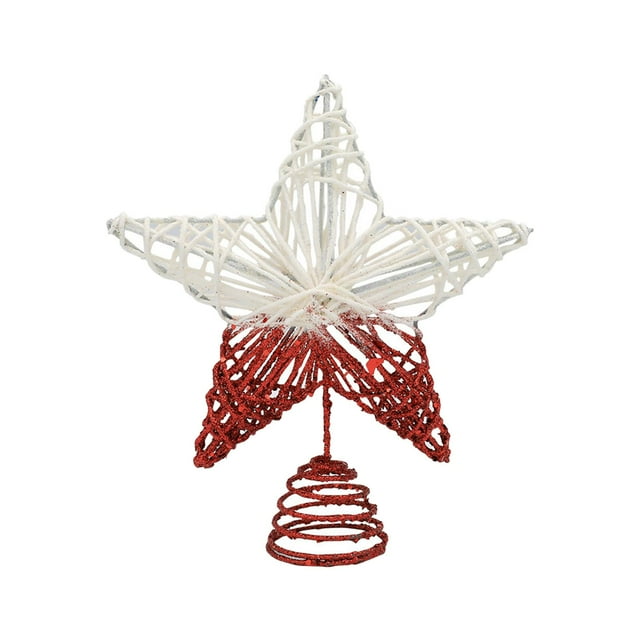 Adorno para árbol de Navidad con degradado de color iluminado para uso en interiores. Rojo 20cm