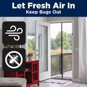 (4 pack) Duck Brand 86 in. x 39 in. Hands-Free Magnetic Mesh Screen Door